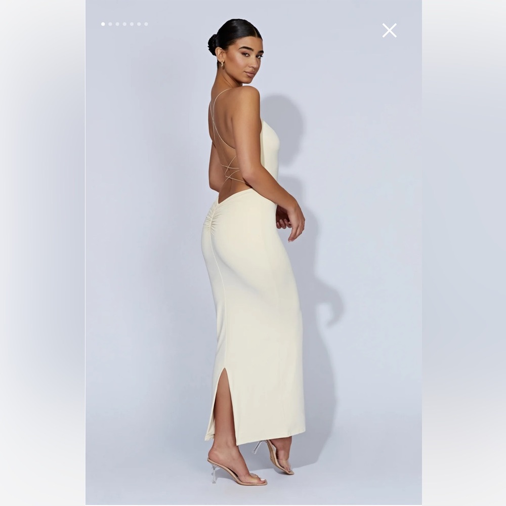 Sabine Backless Maxi Dress - Cream